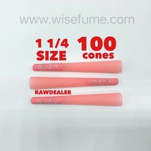 ROZY Pink rose Pre Rolled Cones with filter tip 11/4 size European paper